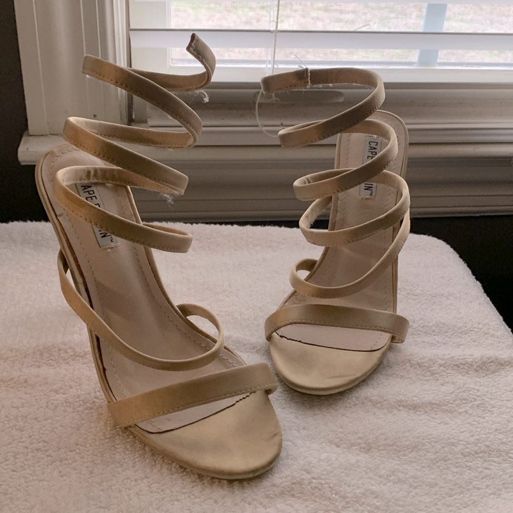 Satin high heels